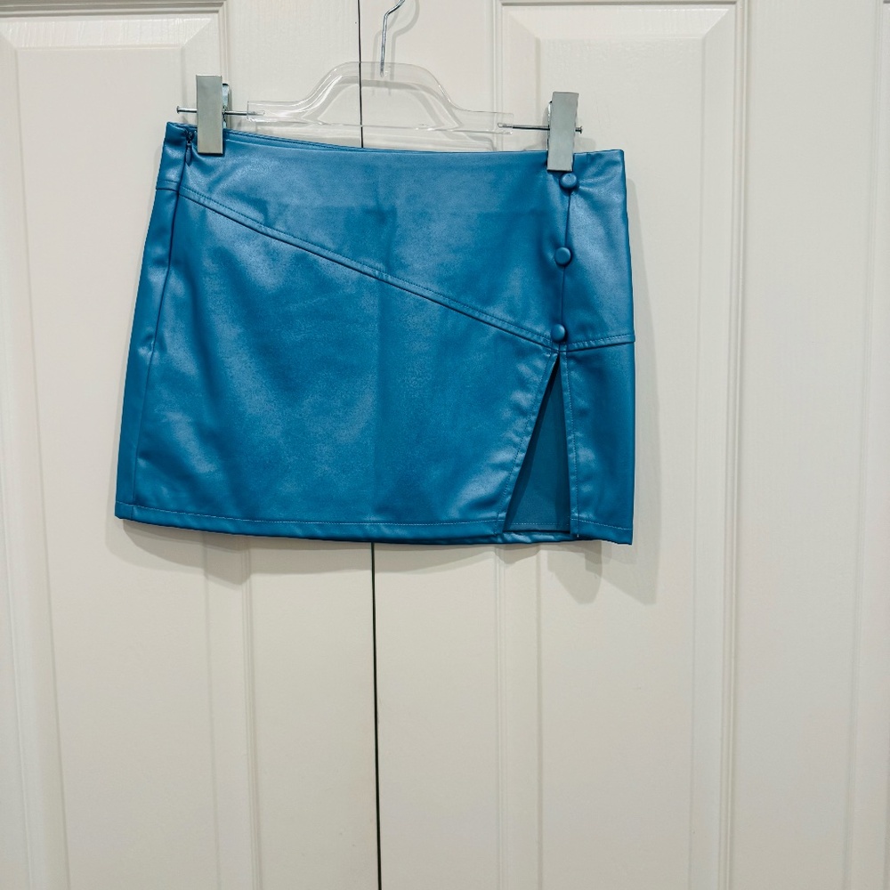 Superdown Lucy Faux Leather Mini Skirt